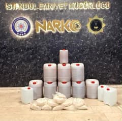 İstanbul’da uyuşturucu operasyonunda ele geçirilen uyuşturucu maddeler ve kimyasallar