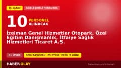 İzmir İzelman personel alımı için 2 Karoserci ve 8 Revizör kadrosu ilanı