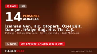 İzelman personel alımı başvuru detayları ve kadro dağılımı