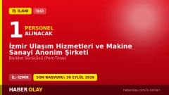 İzmir Ulaşım Hizmetleri ve Makine Sanayi A.Ş. part-time bisiklet sürücüsü iş ilanı