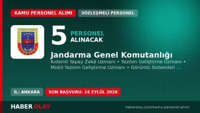 Jandarma Genel Komutanlığı sözleşmeli bilişim personeli alımı başvuru detayları