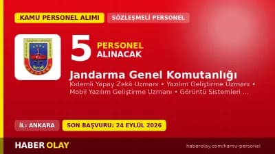 Jandarma Genel Komutanlığı sözleşmeli bilişim personeli alımı başvuru detayları