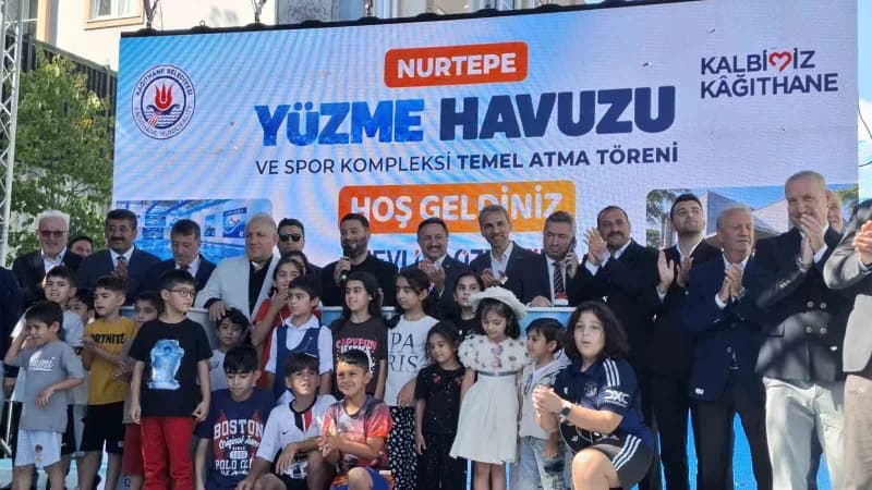 Kağıthane Nurtepe Yüzme Havuzu temel atma töreninden görüntü