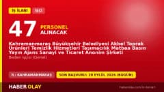 Kahramanmaraş Akbel A.Ş. 47 beden işçisi geçici işçi alımı ilanı