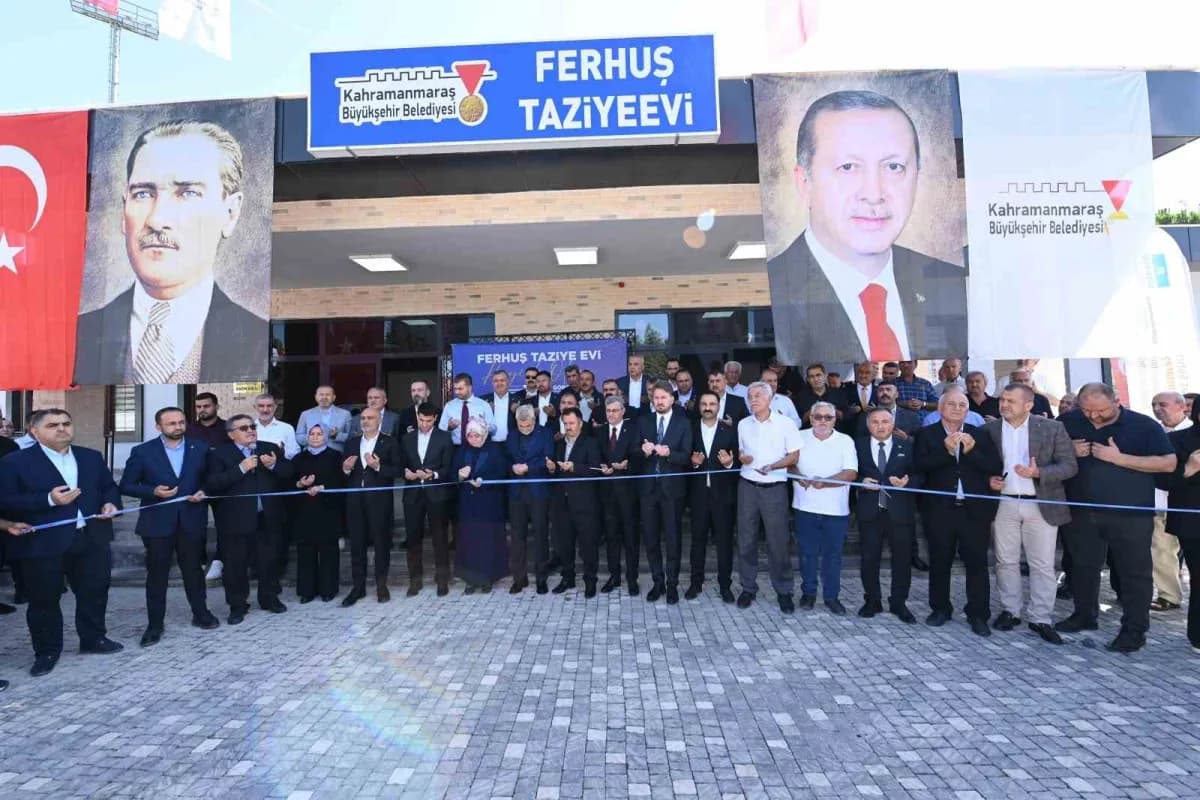 Kahramanmaraş Karacasu Ferhuş Mahallesi'nde açılan taziyeevi binası