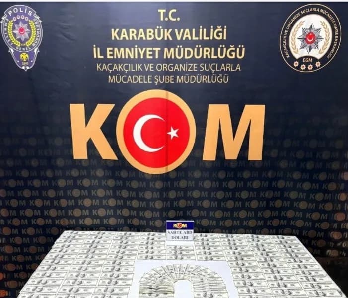Karabük’te piyasaya sahte dolar sürmeye çalıştığı tespit edilen şahsın evine düzenlenen operasyonda 11 bin 700 dolar ele