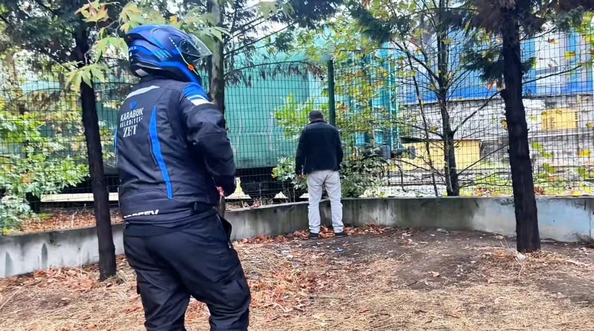 Karabük'te kamusal alanda zabıta ekiplerinin müdahalesi
