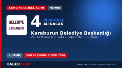 Karaburun Belediyesi zabıta memuru alımı başvuru şartları ve detayları