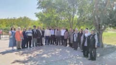 Karacasu Kaymakamlığı tarafından düzenlenen Pamukkale gezisine katılan gaziler ve şehit yakınları Denizli’de