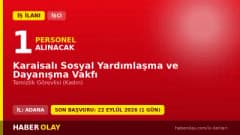Karaisalı Sosyal Yardımlaşma ve Dayanışma Vakfı temizlik görevlisi iş ilanı 2026