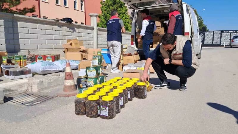 Karaman’da polis ekiplerince gerçekleştirilen "Gıda Güvenliği-1 Operasyonu" kapsamında, halk sağlığını tehdit ettiği değ