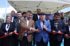 Erzurum Karayazı’da toplu açılış töreninde asfaltlanan köy yolları ve protokol üyeleri