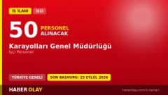Karayolları Genel Müdürlüğü 50 işçi personel alımı ilanı başvuru detayları