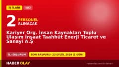 Kariyer Org.İnsan Kay. Erzurum işçi alımı Vidanjör Şoförü ve Beden İşçisi pozisyonları