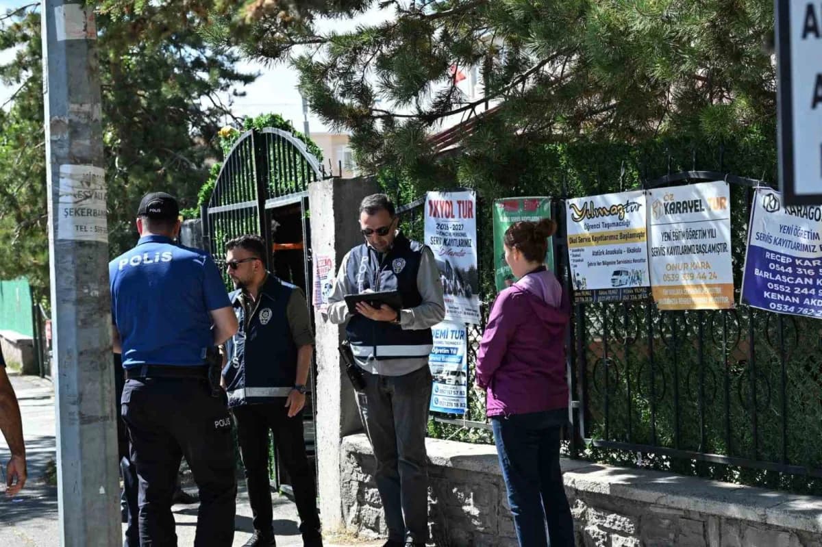 Kars’ta okul çevresi ve öğrenci servis araçlarında gerçekleştirilen güvenlik denetimi