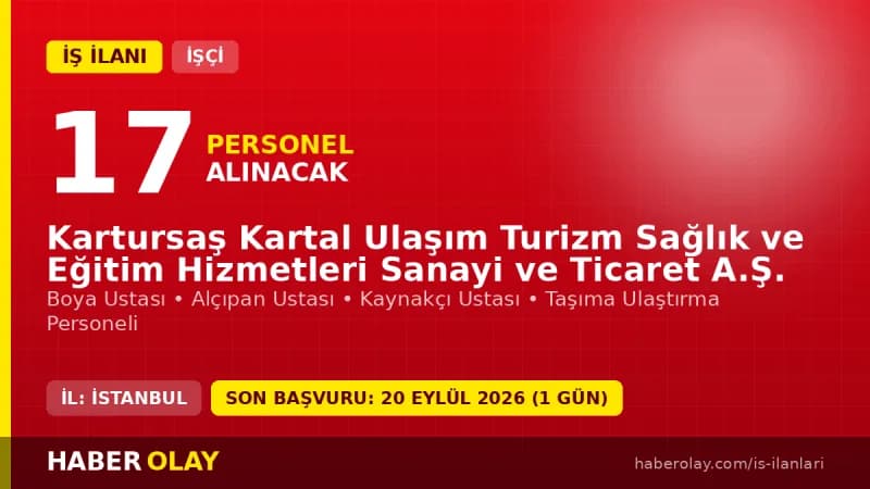 Kartursaş 17 geçici işçi alımı başvurusu ve kadro dağılımı detayları