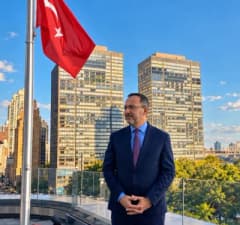 Mehmet Kasapoğlu, Birleşmiş Milletler 81. Genel Kurulu sonrası New York’ta açıklama yaparken