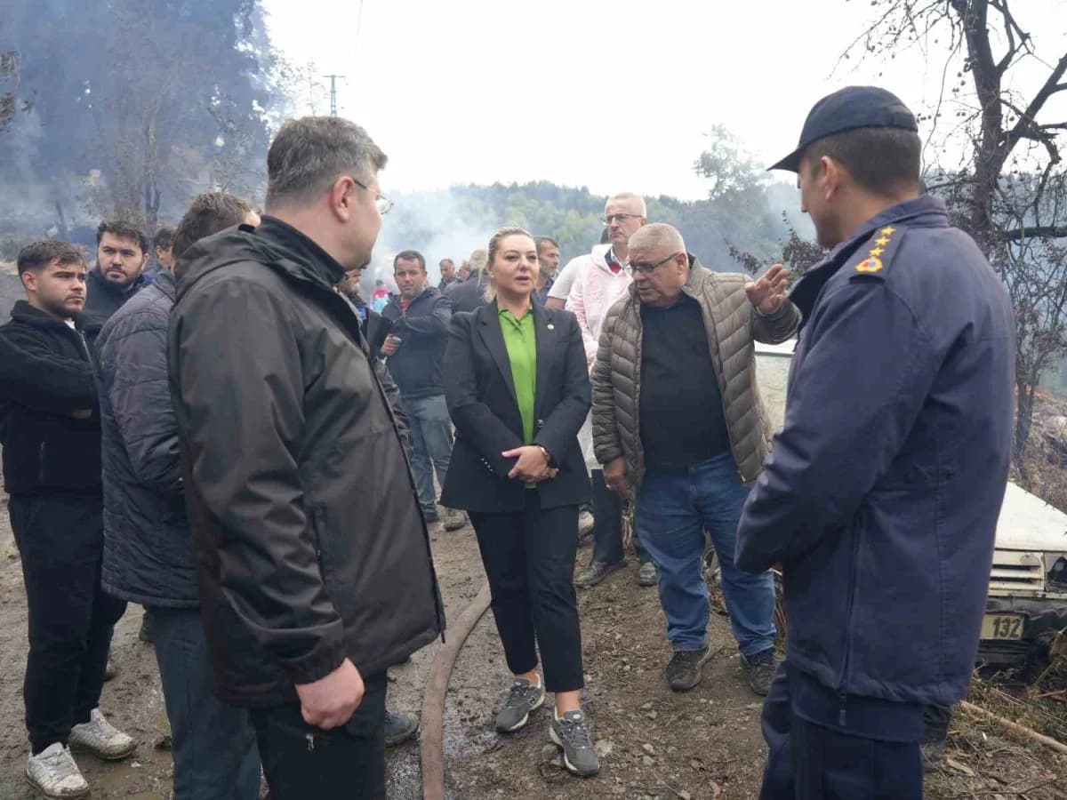 Kastamonu Milletvekili Fatma Serap Ekemekci, İnebolu ilçesinde 11 evin yandığı köyü ziyaret etti