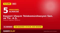 Kayseri Ulaşım Telekomünikasyon San. ve Tic. A.Ş. otobüs kaptanı işçi alımı ilanı