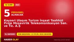 Kayseri Ulaşım Turizm İnşaat Taahhüt Proje Müşavirlik Telekomünikasyon San. ve Tic. A.Ş. otobüs kaptanı işçi alımı ilanı