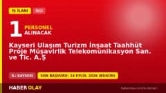 Kayseri Ulaşım Turizm İnşaat Taahhüt şirketi otobüs kaptanı işçi alımı ilanı