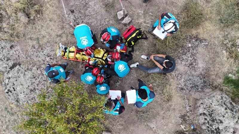 Kayseri'de yapılan Ulusal Medikal Kurtarma Ekibi (UMKE) Bölge Tatbikatı gerçeği aratmadı.