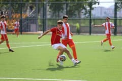 Kayserispor U-19 futbol takımı, TFF U-19 Gelişim Ligi maçında sahada mücadele ediyor