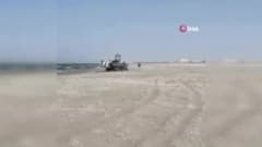 Kazakistan Hazar Denizi’nde askeri tatbikat sırasında denize sürüklenen askerlerin arama kurtarma çalışmaları