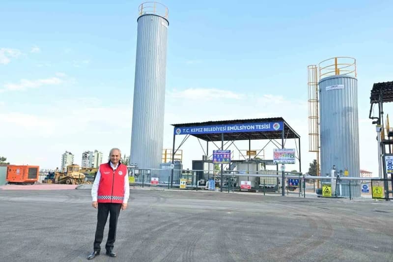 Kepez Belediyesi, sathi asfalt çalışmalarında kullanılan Emülsiyon karışımını kendi bünyesinde üreteceği Emülsiyon Tesis