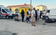 Keşan’da otomobil ile motosikletin çarpıştığı trafik kazası sonrası olay yeri