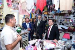 Selami Altınok ve Ferhat Erol Kestel’de esnaf ve sivil toplum kuruluşlarını ziyaret ederken