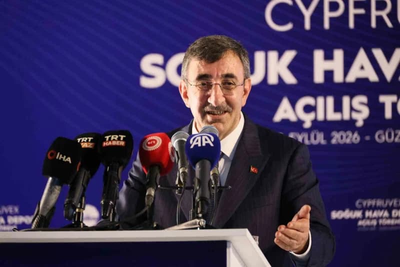 Cumhurbaşkanı Yardımcısı Cevdet Yılmaz, Kuzey Kıbrıs Türk Cumhuriyeti Güzelyurt Soğuk Hava Deposu Entegre Tesisleri açıl