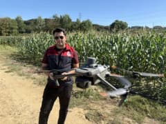 Kocaeli Kandıra'da yapay zeka destekli Akıllı Zirai Mücadele Projesi kapsamında tarım alanlarında dron ve multispektral