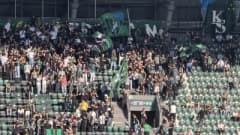 Kocaelispor ile Gaziantep FK arasında oynanan Trendyol Süper Lig maçından bir tribün görüntüsü