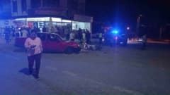 Konya Seydişehir'de otomobil ile motosikletin çarpıştığı trafik kazası sonrası olay yeri