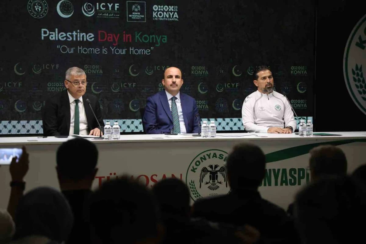 Konya’da, Konyaspor ile Filistin Milli Takımı arasında 30 Eylül’de oynanacak dostluk maçı ve maç öncesi yapılacak etkinl