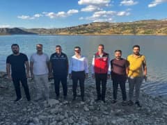 Diyarbakır Dicle ilçesindeki Kralkızı Barajına bırakılan yavru balıklar ve su kaynakları