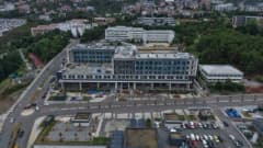 Trabzon'da Karadeniz Teknik Üniversitesi kampüsünde inşaatı devam eden KTÜ Çocuk Hastanesi binası