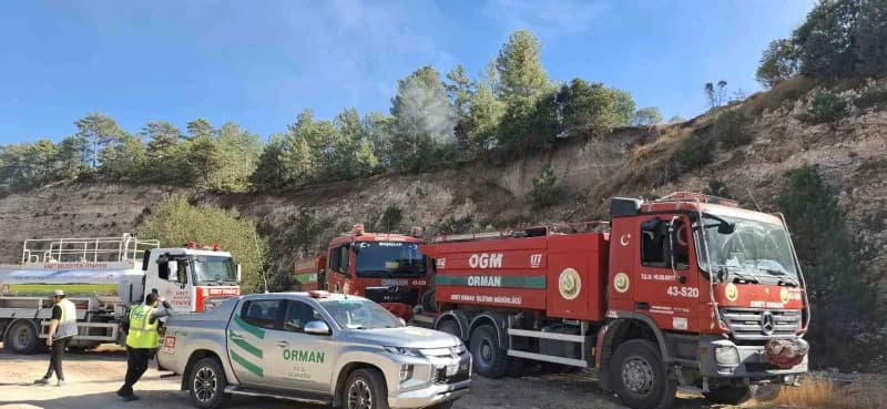 Emet’te dağlık alanda Orman yangını