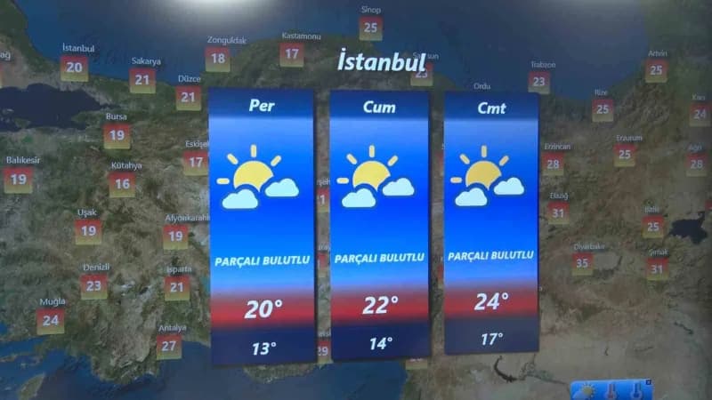 Meteoroloji uzmanı Fevzi Burak Tekin kuvvetli yağış uyarısı yaparken