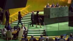 Brezilya Devlet Başkanı Luiz Inacio Lula da Silva BM Genel Kurulu’nda konuşma yaparken
