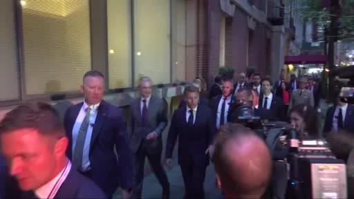 Emmanuel Macron ve Donald Trump New York'ta görüşme yaparken