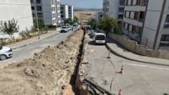 Manisa Akgedik TOKİ bölgesinde MASKİ tarafından yenilenen su altyapısı çalışmaları