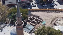 Kayseri'de Melikgazi Medresesi kazı çalışmalarından tarihi duvarlar gün yüzüne çıkıyor