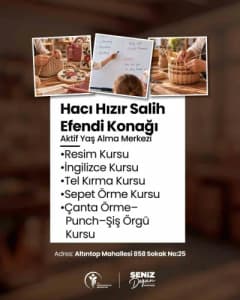 Merkezefendi Aktif Yaş Alma Merkezlerinde yeni dönem kurs kayıtları başladı