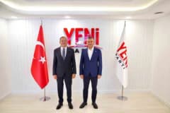 Ayvalık Belediye Başkanı Mesut Ergin, Ankara’da Yeni Parti Genel Merkezi’nde Genel Başkan Özgür Özel ile görüşüyor