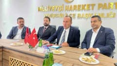 MHP Bursa İl Başkanı Mehmet Emin Özcanbaz ve yönetim kurulu üyeleri Yenişehir İlçe Başkanlığı ziyaretinde