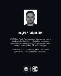 MKE Gazi Fişek Fabrikası'nda meydana gelen iş kazası sonrası fabrika binası
