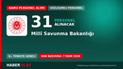 Millî Savunma Bakanlığı MSB 31 hukuk sınıfı subay alımı başvuru ekranı ve şartları