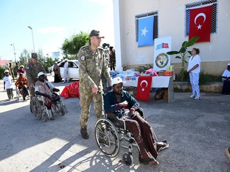 Milli Savunma Bakanlığı (MSB), Somali Türk Görev Kuvveti Komutanlığı tarafından Somali’de ihtiyaç sahibi gazi ve gazi ai